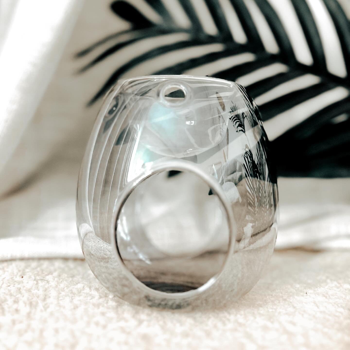 Wax Melt Burner - Clear Blue