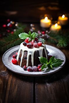 Warm Christmas Pudding - Candle